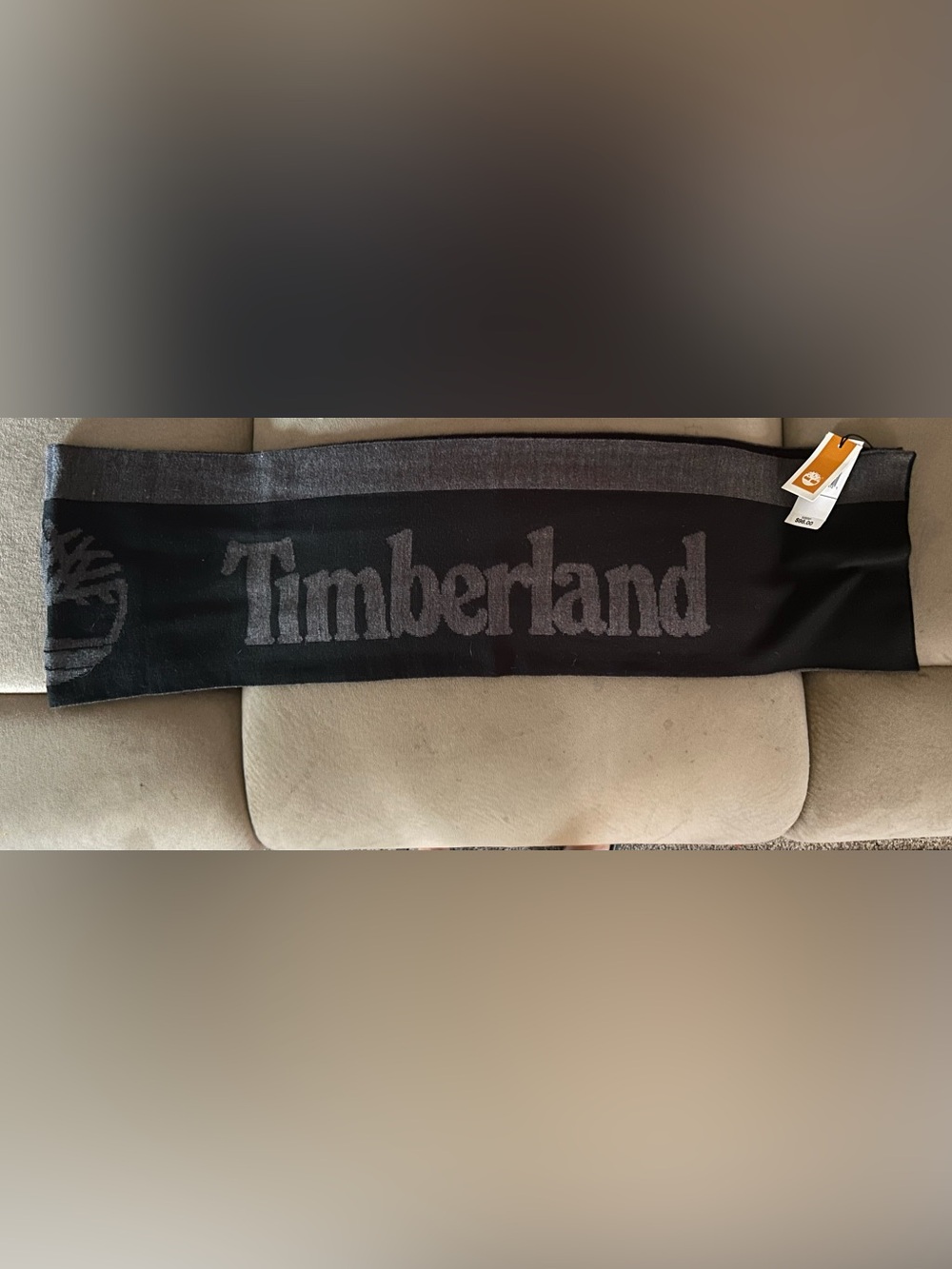 Timberland Black and Gray scarf NWT